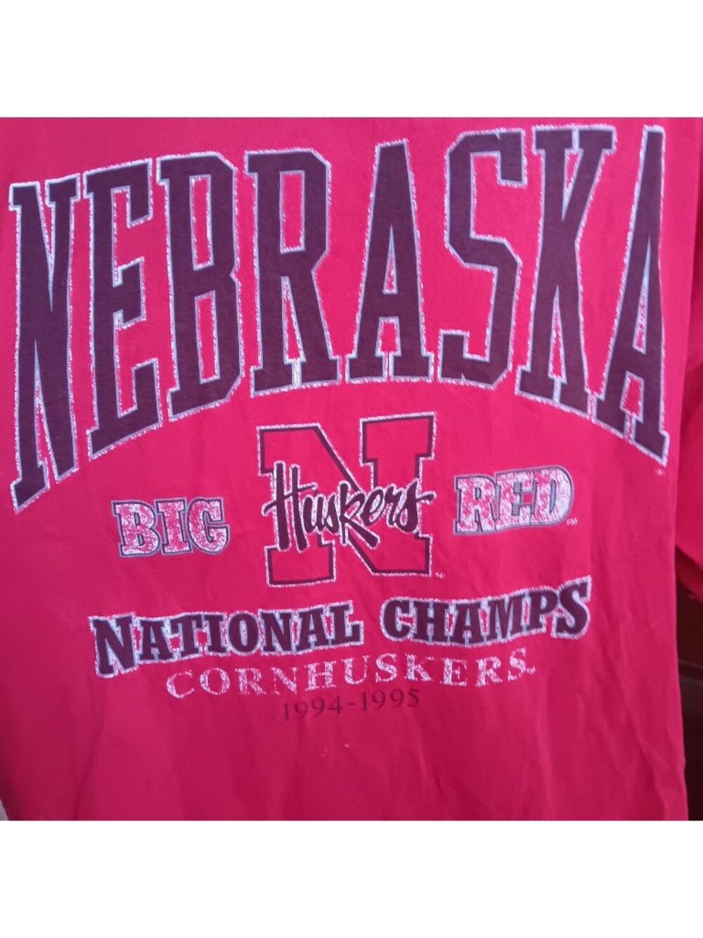 2XL Vintage T-shirt 90's Nebraska Huskers Big Red National Champs 1994-1995
